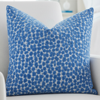 Blue Leopard Pillow - Close Texture Crop