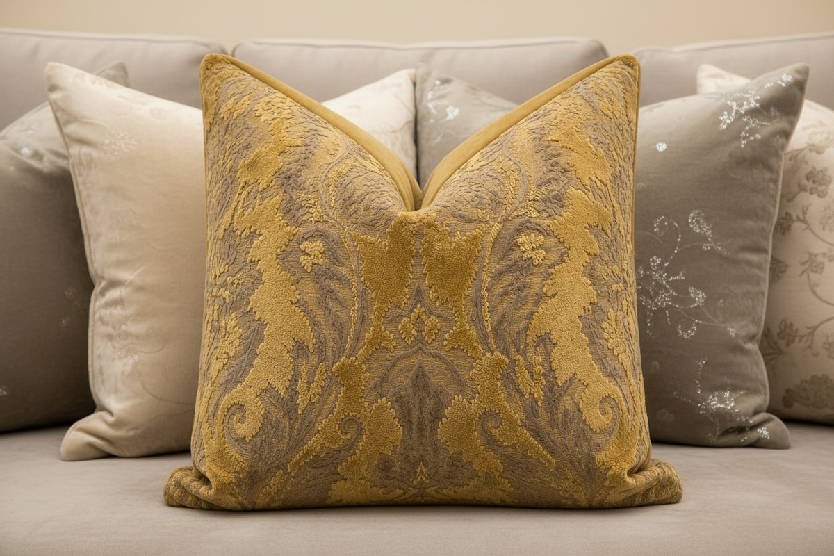 Gilded Château Damask Front and Center