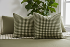 Olive Woven Pillows with Solid Olive Green Comforter