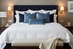 Slate Versailles Damask Bed Scene